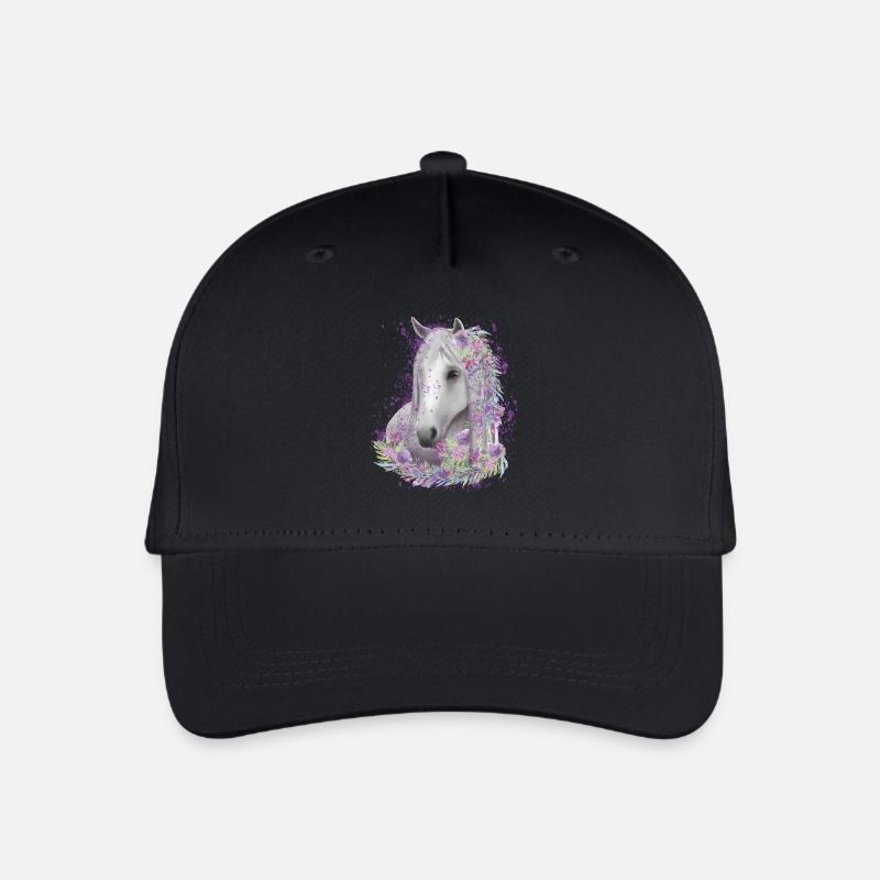 Aquarelle de cheval Motif de cheval - Casquette de baseball bio Enfant - noir