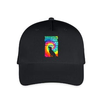 Dog Hippie Tie Dye - Kinder Bio Basecap - Schwarz - Vorne