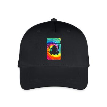 Frog Hippie Tie Dye - Kinder Bio Basecap - Schwarz - Vorne