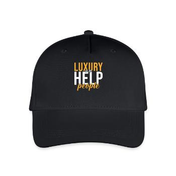 Helper Gift Luxury is to help people - Organic Kids’ Baseball Cap - black - Front