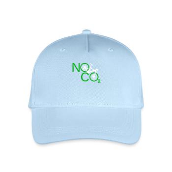 No CO2 Fahrrad Klimawandel MTB Mountainbike E-Bike - Kinder Bio Basecap - Hellblau - Vorne