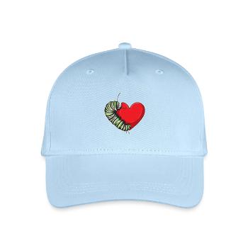 Cœur de chenille - Casquette de baseball bio Enfant - bleu clair - Devant