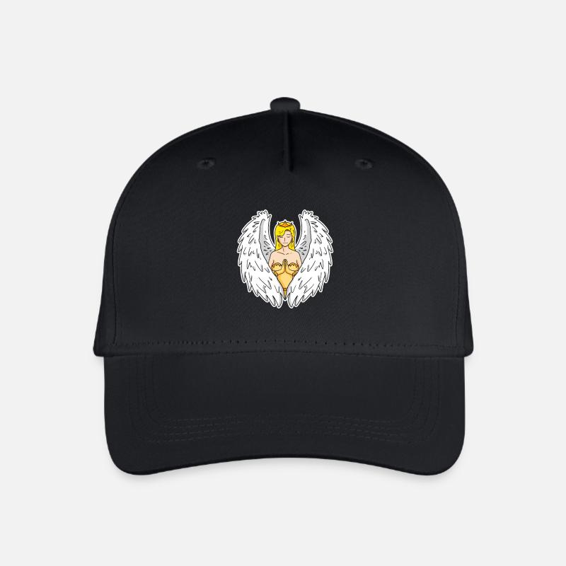 Schutzengel - Kinder Bio Basecap - Schwarz