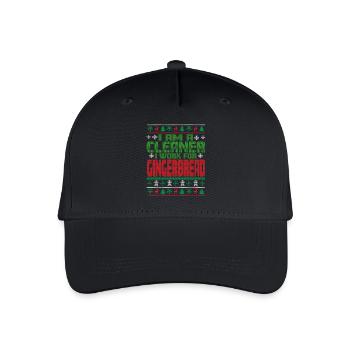 Cleaner Christmas Saying - Organic Kids’ Baseball Cap - black - Front