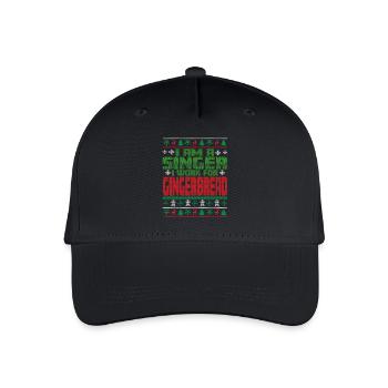 Sänger Weihnachten Spruch - Kinder Bio Basecap - Schwarz - Vorne