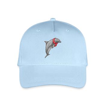 Delfin Schal - Kinder Bio Basecap - Hellblau - Vorne