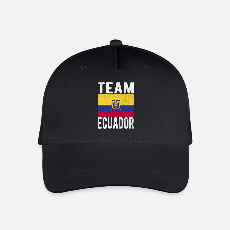 Ecuador Fahne - Kinder Bio Basecap - Schwarz