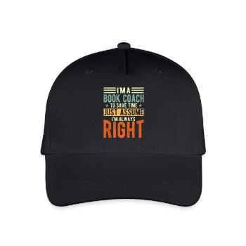 Book Trainer - Organic Kids’ Baseball Cap - black - Front