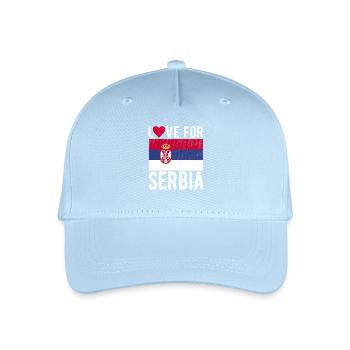Drapeau de la Serbie - Casquette de baseball bio Enfant - bleu clair - Devant