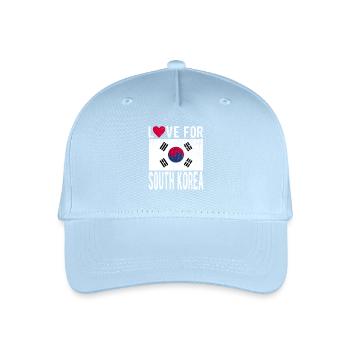 South Korea Flag - Organic Kids’ Baseball Cap - light blue - Front