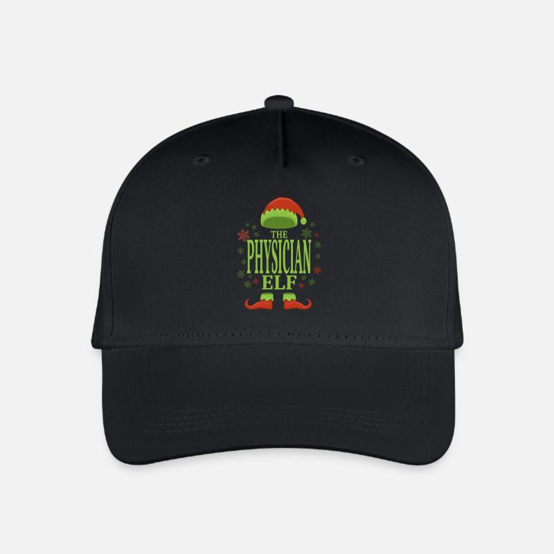 Arzt Weihnachtself - Kinder Bio Basecap - Schwarz