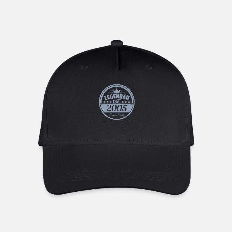 Legendär seit 2005 Geburtstag Sprüche - Kinder Bio Basecap - Schwarz
