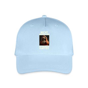 Faultier Nicht Ansprechen Vor Kaffee Morgenmuffel - Kinder Bio Basecap - Hellblau - Vorne