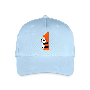 1er anniversaire 1 an cadeau panda - Casquette de baseball bio Enfant - bleu clair - Devant