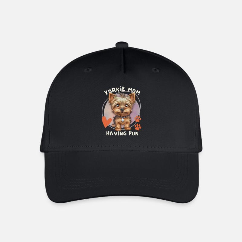 Yorkshire Terrier, Yorkie, Yorkie-Mom Spruch - Kinder Bio Basecap - Schwarz