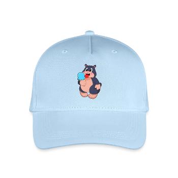 Maulwurf Waffeleis - Kinder Bio Basecap - Hellblau - Vorne
