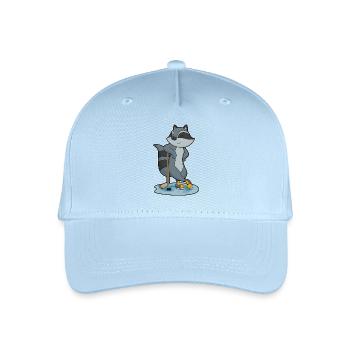 Waschbär Eishockey Eishockeyschläger - Kinder Bio Basecap - Hellblau - Vorne