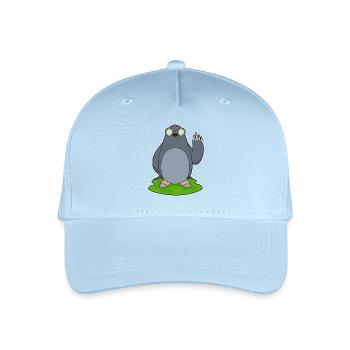 Maulwurf Brille - Kinder Bio Basecap - Hellblau - Vorne