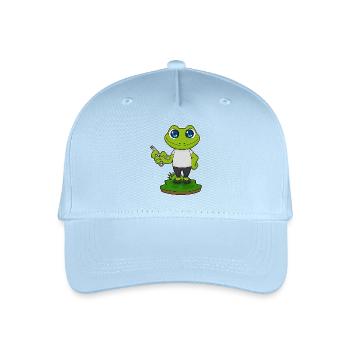 Frosch Friseur Schere - Kinder Bio Basecap - Hellblau - Vorne
