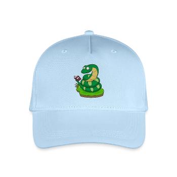Lunettes de livres Snake Nerd - Casquette de baseball bio Enfant - bleu clair - Devant