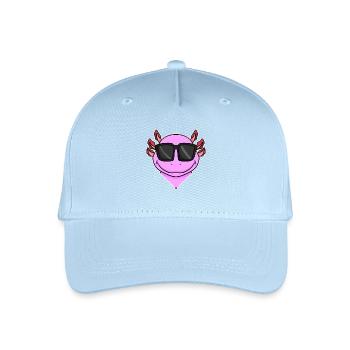 Axolotl mit Sonnenbrille - Kinder Bio Basecap - Hellblau - Vorne