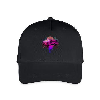 Retro Wave Racing Supercar - Organic Kids’ Baseball Cap - black - Front