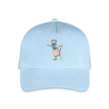 Erdmännchen Eislaufen Schlittschuhe - Kinder Bio Basecap - Hellblau - Vorne