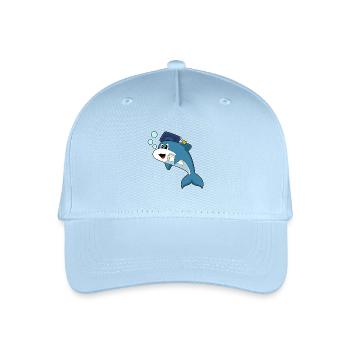 Delfin Student Diplom Universität - Kinder Bio Basecap - Hellblau - Vorne