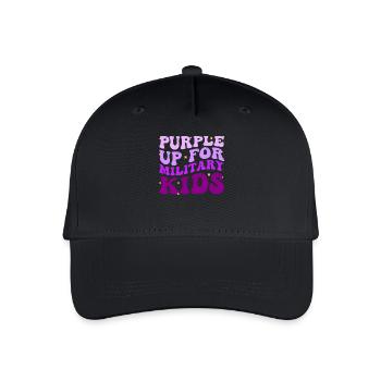 Groovy Purple Up pour le Mois des enfants militaires The Mili - Casquette de baseball bio Enfant - noir - Devant
