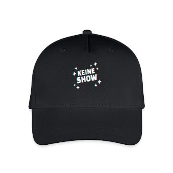 KEINE SHOW Glitch Schriftzug - Kinder Bio Basecap - Schwarz - Vorne