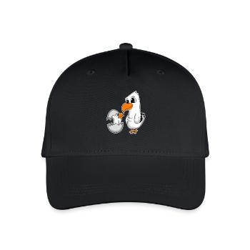 Möwe Familie - Möwe mit Baby - Kinder Bio Basecap - Schwarz - Vorne