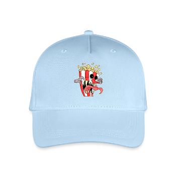 Horrorfilm Horror Film Popcorn - Kinder Bio Basecap - Hellblau - Vorne