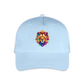 Löwenkopf - Kinder Bio Basecap - Hellblau - Vorne