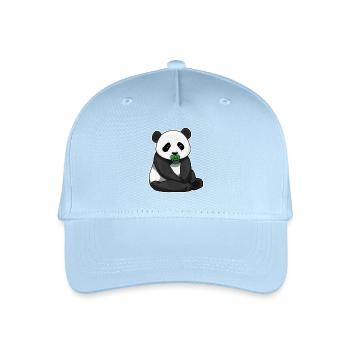 Panda Baby Schnuller - Kinder Bio Basecap - Hellblau - Vorne