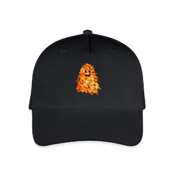 Fantôme automnal dans la forêt colorée de feuilles - Casquette de baseball bio Enfant - noir - Devant