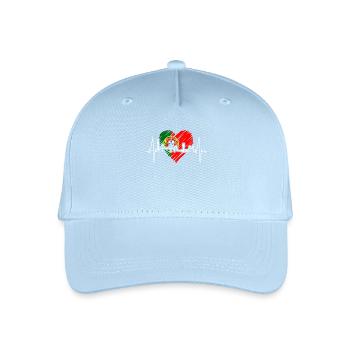 Lissabon Skyline Herzschlag Portugal I Love Lisboa - Kinder Bio Basecap - Hellblau - Vorne