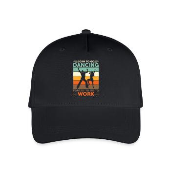 Born to go dancing forced to go to work - Organic Kids’ Baseball Cap - black - Front