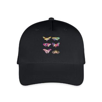 Papillon de nuit TIE DYE Vintage Moths - Casquette de baseball bio Enfant - noir - Devant