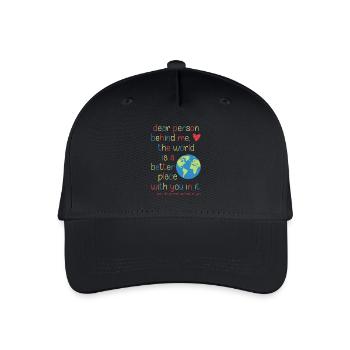 Liebe Person Hinter Mir - Kinder Bio Basecap - Schwarz - Vorne
