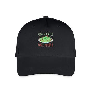 Zoodles Zucchini Pasta Saying - Organic Kids’ Baseball Cap - black - Front