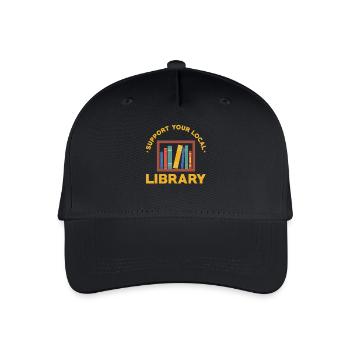 Bibliothekar lokale Bibliothek - Kinder Bio Basecap - Schwarz - Vorne
