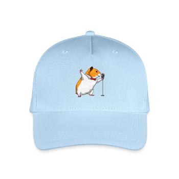 Chanteur de hamster Chant au micro - Casquette de baseball bio Enfant - bleu clair - Devant