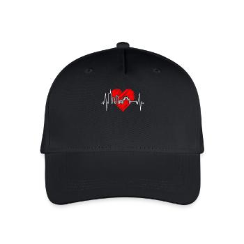 Mailand Skyline Italien Herzschlag Fan Love Milano - Kinder Bio Basecap - Schwarz - Vorne