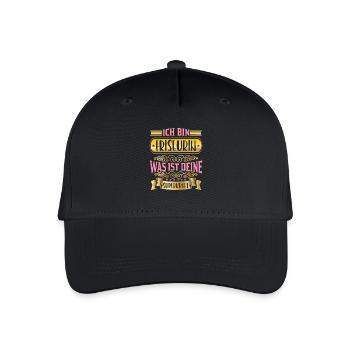 Ich bin Friseurin Was ist deine Superkraft - Kinder Bio Basecap - Schwarz - Vorne