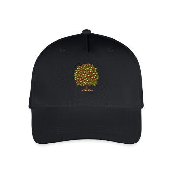Herbstschätze: Laubbaum mit Kastanien & - Kinder Bio Basecap - Schwarz - Vorne