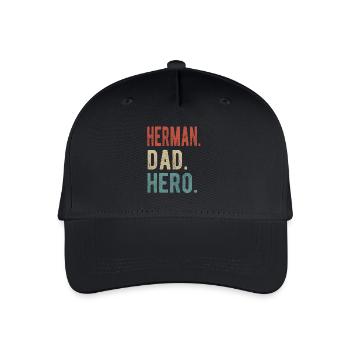 Herman Papa Héros - Casquette de baseball bio Enfant - noir - Devant