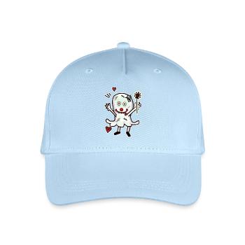 Halloween Ghost Love Heartbreak Heartbreak - Organic Kids’ Baseball Cap - light blue - Front