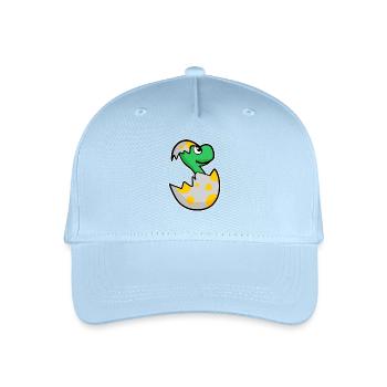 Dinosaure oeuf Dino bébé Motif - Casquette de baseball bio Enfant - bleu clair - Devant