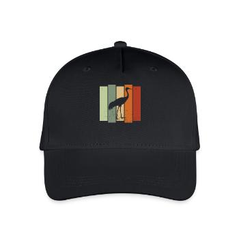 Sandhill Crane Retro Birdwatching Bird Watcher - Organic Kids’ Baseball Cap - black - Front