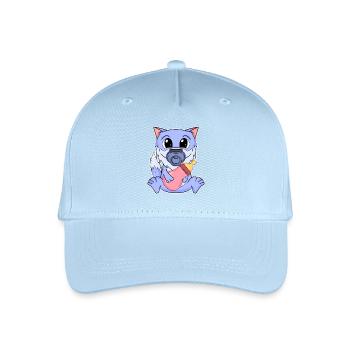 Motif de bébé loup - Casquette de baseball bio Enfant - bleu clair - Devant